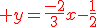 \red y=\frac{-2}{3}x-\frac{1}{2}