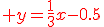 \red y=\frac{1}{3}x-0.5