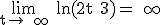 \rm\lim_{t\to +\infty} ln(2t+3)=+\infty