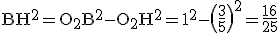 \rm{BH^2=O_2B^2-O_2H^2=1^2-\(\frac{3}{5}\)^2=\frac{16}{25}}