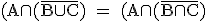 \rm (A\cap(\bar{B\cup C}) = (A\cap(\bar{B\cap C})