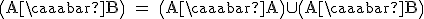 \rm \(A\cap\bar{B}\) = \(A\cap\bar{A}\)\cup \(A\cap\bar{B}\)
