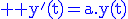 \rm \blue y'(t)=a.y(t)