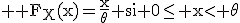 \rm \large F_X(x)=\frac{x}{\theta} si 0\le x< \theta
