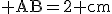 \rm AB=2 cm