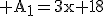 \rm A_{1}=3x+18