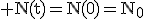 \rm N(t)=N(0)=N_0