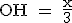 \rm OH = \frac{x}{3}