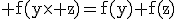 \rm f(y\times z)=f(y)+f(z)