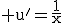 \rm u'=\frac{1}{x}