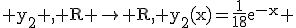 \rm y_2 , R \rightarrow R, y_2(x)=\frac{1}{18}e^{-x} 