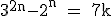 \rm~3^{2n}-2^n~=~7k