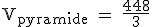 \rm~V_{pyramide}~=~\frac{448}{3}