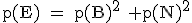 \rm~p(E)~=~p(B)^2~+p(N)^2