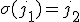 \sigma(j_1)=j_2