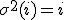 \sigma^2(i)=i