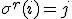 \exists r\in\mathbb{Z}\;:\;\sigma^r(i)=j