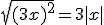 \sqrt{(3x)^2}=3|x|