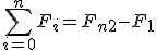 \sum_{i=0}^n F_i = F_{n+2} - F_{1}