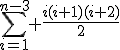 \sum_{i=1}^{n-3} \frac{i(i+1)(i+2)}{2}