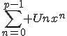 \sum_{n=0}^{p-1} Unx^n