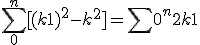 \sum_0^n [(k+1)^2-k^2] = \sum 0^n 2k+1 