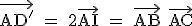 \tex \vec{AD'} = 2\vec{AI} = \vec{AB}+\vec{AC}