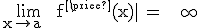 \textrm\lim_{x\to a^{+} }{f'(x)|} = + \infty