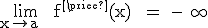\textrm\lim_{x\to a^{+} }{f'(x) } = - \infty