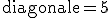 \textrm{diagonale}=5