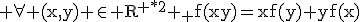 \textrm \forall (x,y) \in _\mathbb{R}^{+*2} ___ f(xy)=xf(y)+yf(x)
