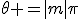 \theta =|m|\pi