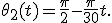 \theta_2(t)=\frac{\pi}{2}-\frac{\pi}{30}t.