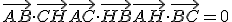 \vec{AB}\cdot\vec{CH}+ \vec{AC}\cdot\vec{HB}+ \vec{AH}\cdot\vec{BC} = 0