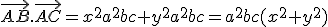 \vec{AB}.\vec{AC}=x^2a^2bc+y^2a^2bc=a^2bc(x^2+y^2)