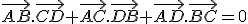 \vec{AB}.\vec{CD}+\vec{AC}.\vec{DB}+\vec{AD}.\vec{BC}=0