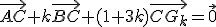 \vec{AC}+k\vec{BC}+(1+3k)\vec{CG_k}=\vec0
