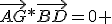\vec{AG}*\vec{BD}=0 