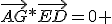 \vec{AG}*\vec{ED}=0 