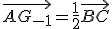 \vec{AG_{-1}}=\frac{1}{2}\vec{BC}