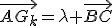 \vec{AG_k}=\lambda \vec{BC}
