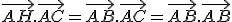 \vec{AH}.\vec{AC}=\vec{AB}.\vec{AC}=\vec{AB}.\vec{AB}