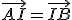 \vec{AI} = \vec{IB}