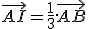 \vec{AI}=\frac{1}{3}.\vec{AB}