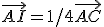 \vec{AI}=1/4\vec{AC}