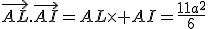 \vec{AL}.\vec{AI}=AL\times AI=\frac{11a^2}{6}