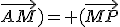 (\vec{AP};\vec{AM})= (\vec{MP};\vec{MT})