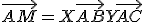 \vec{AM} = X\vec{AB}+Y\vec{AC}