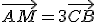 \vec{AM}=3\vec{CB}