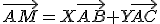\vec{AM}=X\vec{AB}+Y\vec{AC}